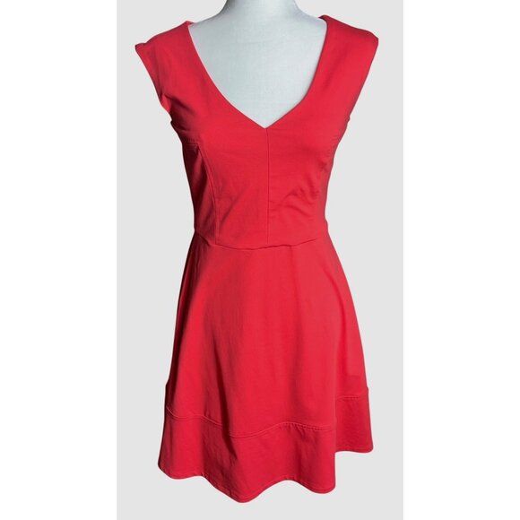 Cynthia Rowley Dresses & Skirts - Cynthia Rowley Dress Coral Red Ponte A-line Festival Brunch Travel Resort Wom 4